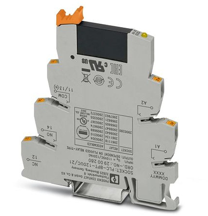 Phoenix Contact PLC-OPT-120UC/ 24DC/2 Solid State Relay, Control:110 V dc, 120V ac DIN Rail Push-in
