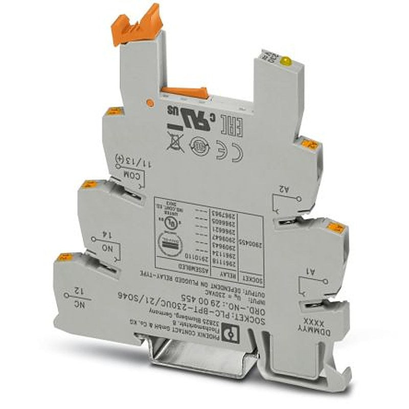 Phoenix Contact PLC-BPT-230UC/21/SO46 1 Way DIN Rail Relay Socket