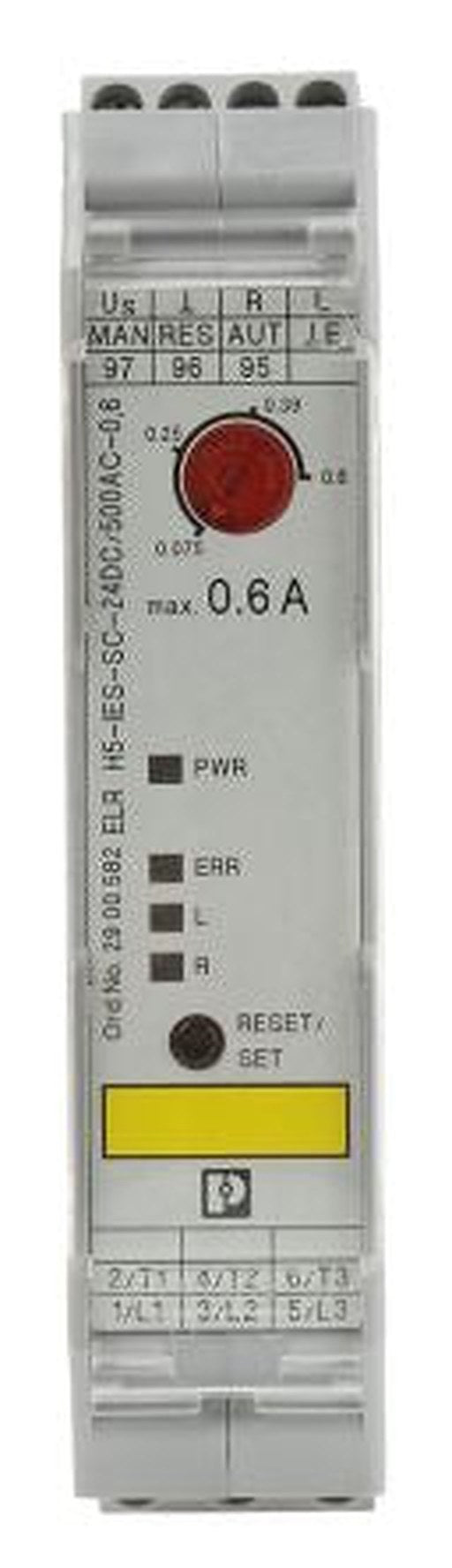 Phoenix Contact ELR H5-IES-SC- 24DC/500AC-0.6 Motor Starter, Reversible, 550V ac, 0.18 kW, 3 Phase, IP20