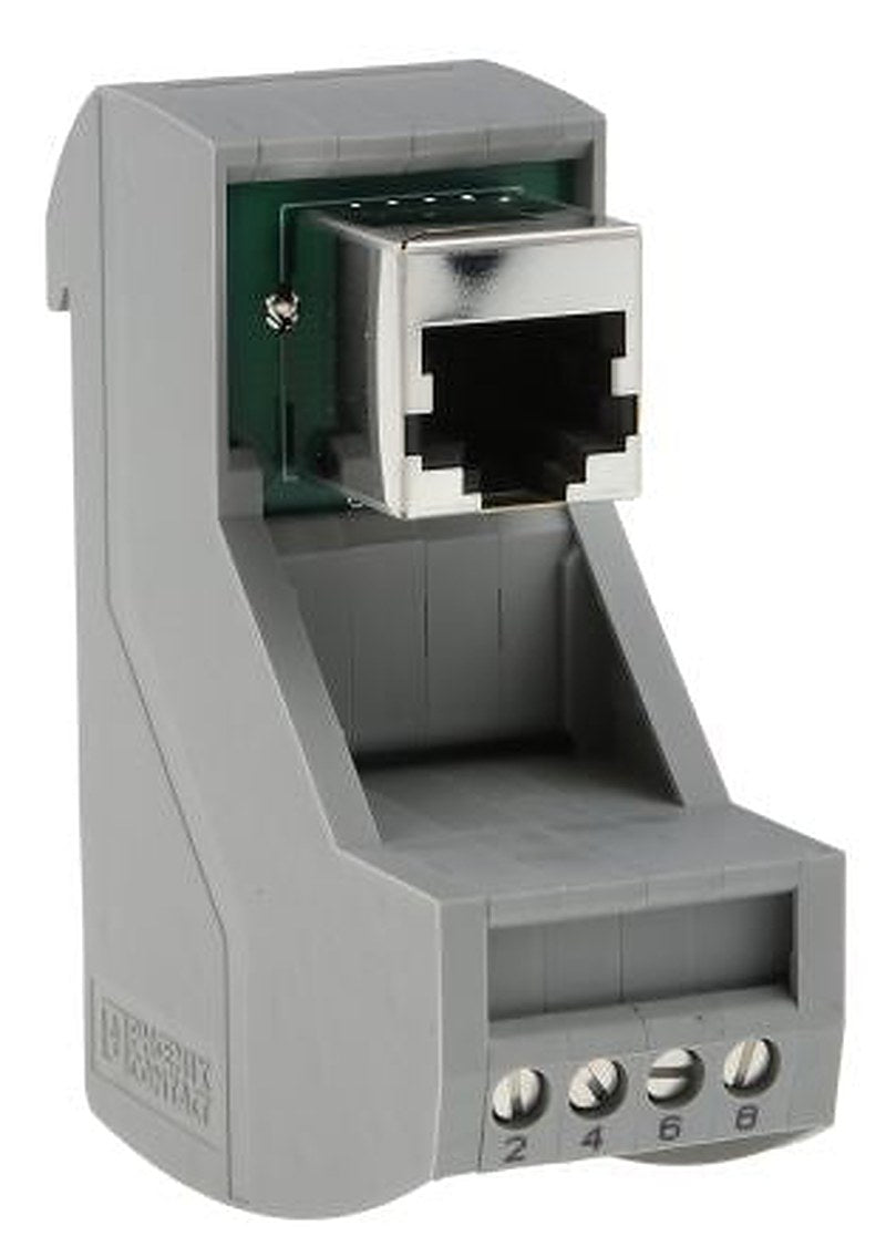 Phoenix Contact VIP-3/SC/RJ45 Series 8-Contact Female Interface Module, RJ45 Connector, DIN Rail, 4A