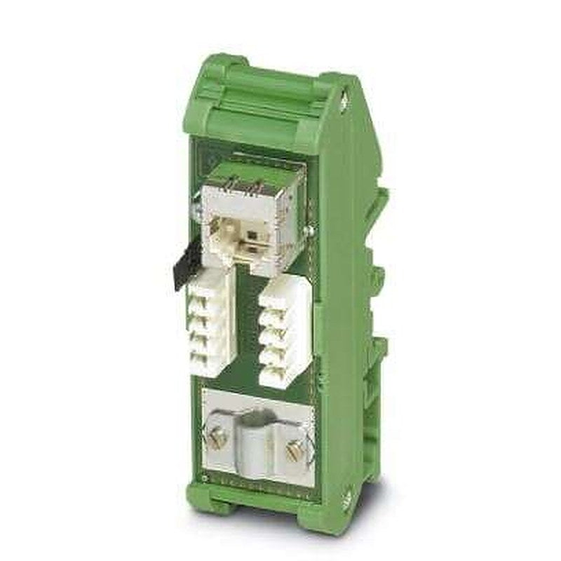 Phoenix Contact FL-PP-RJ45-LSA Series Cat5e 1 Port RJ45 Patch Panel Shielded 90 mm Green