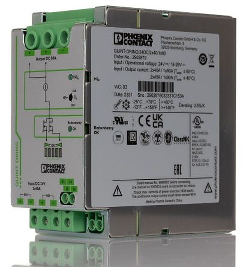 Phoenix Contact Redundancy Module for use with Quint Redundancy Module, QUINT-ORING/24DC/2X40/1X80 Series
