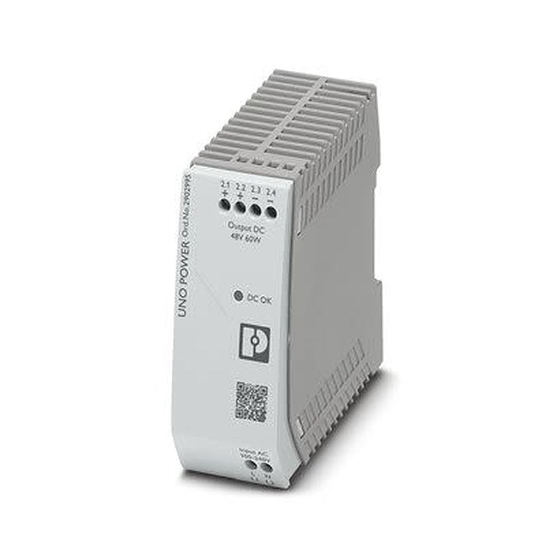 Phoenix Contact UNO POWER Power Supply DIN Rail Power Supply 240V ac AC Input 48V dc, 1.25 A Output DC 60 W