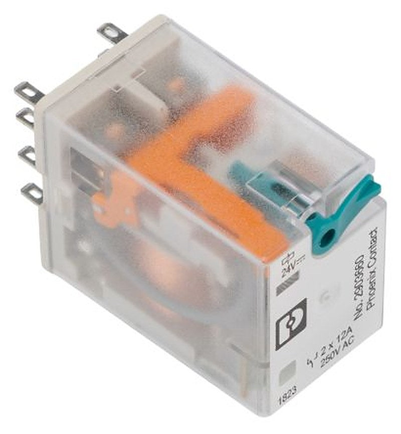 Phoenix Contact PCB Relay, 24V dc Coil, 5mA Switching Current, DPDT