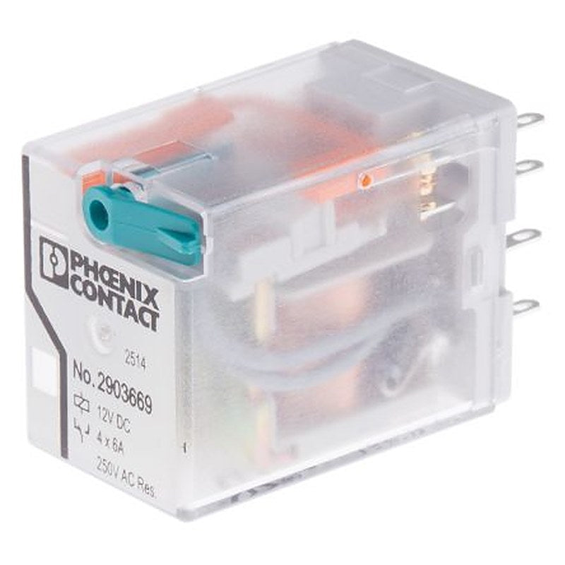 Phoenix Contact PCB Power Relay, 12V dc Coil, 6A Switching Current, 4PDT
