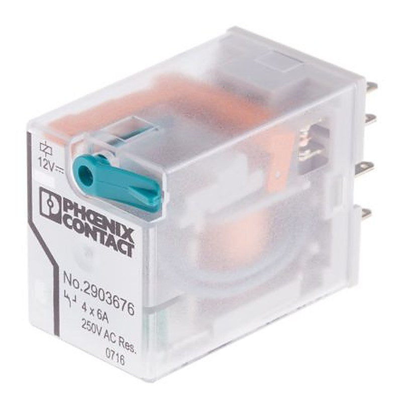 Phoenix Contact PCB Power Relay, 12V dc Coil, 16A Switching Current, 4PDT