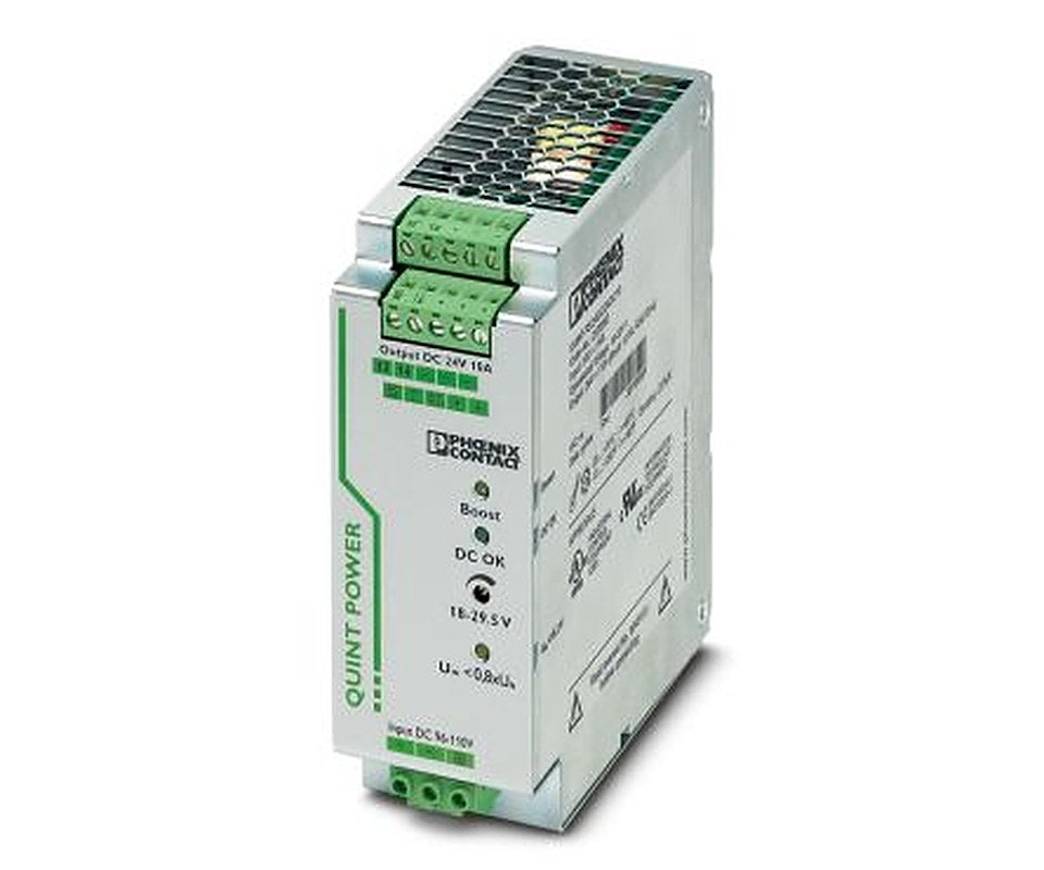 Phoenix Contact QUINT-PS/96-110DC/24DC/10/CO DC/DC Converter, 24V dc/ 10 A, 154V dc Input, 96V Input, DIN Rail 240 W, 70