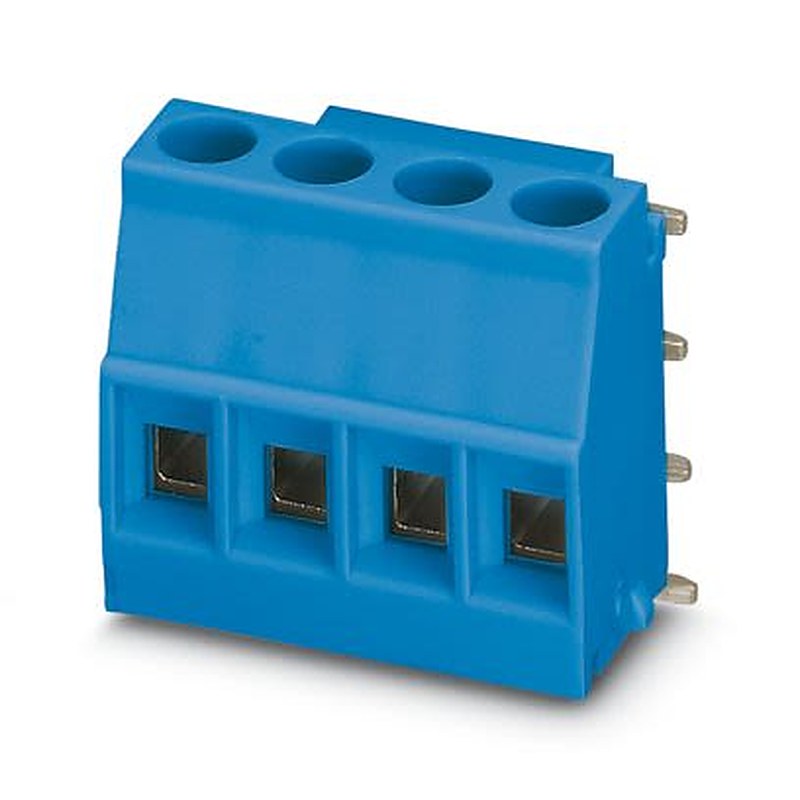 Phoenix Contact MKDSO Series PCB Terminal Block, 4-Contact, 5 mm Pitch, Wave Soldering Mount, 1 Row