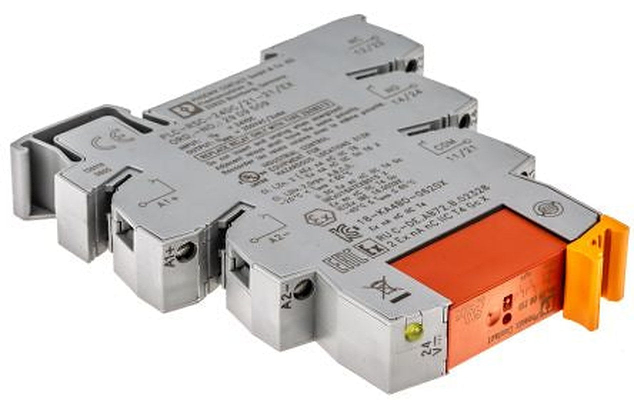 Phoenix Contact PLC-RSC- 24DC/21-21/EX Series Relay Module, DIN Rail, 24V dc Coil, DPDT, 18mA