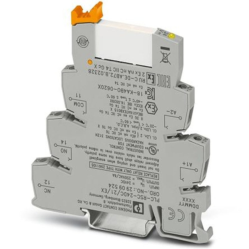 Phoenix Contact PLC-RSC-24DC/21/EX Series Interface Relay, DIN Rail, 24V dc Coil, SPDT, 9mA