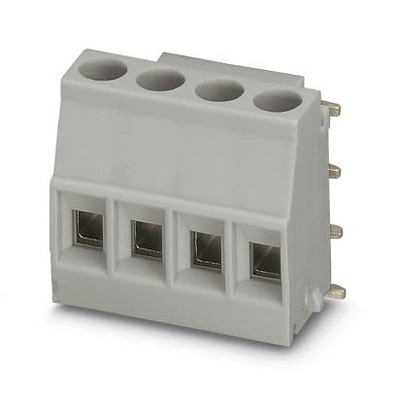 Phoenix Contact MKDSO Series PCB Terminal Block, 4-Contact, 5 mm Pitch, Wave Soldering Mount, 1 Row