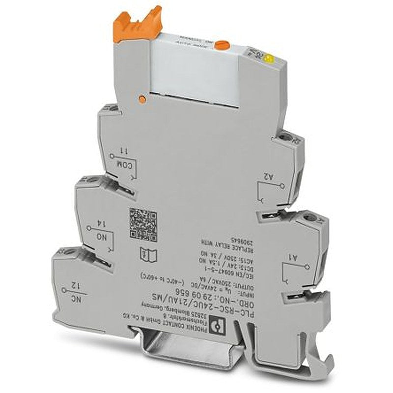 Phoenix Contact PLC-RSC- 24UC/21AU/MS Series Interface Relay, DIN Rail, 24V ac/dc Coil, SPDT, 15.3mA