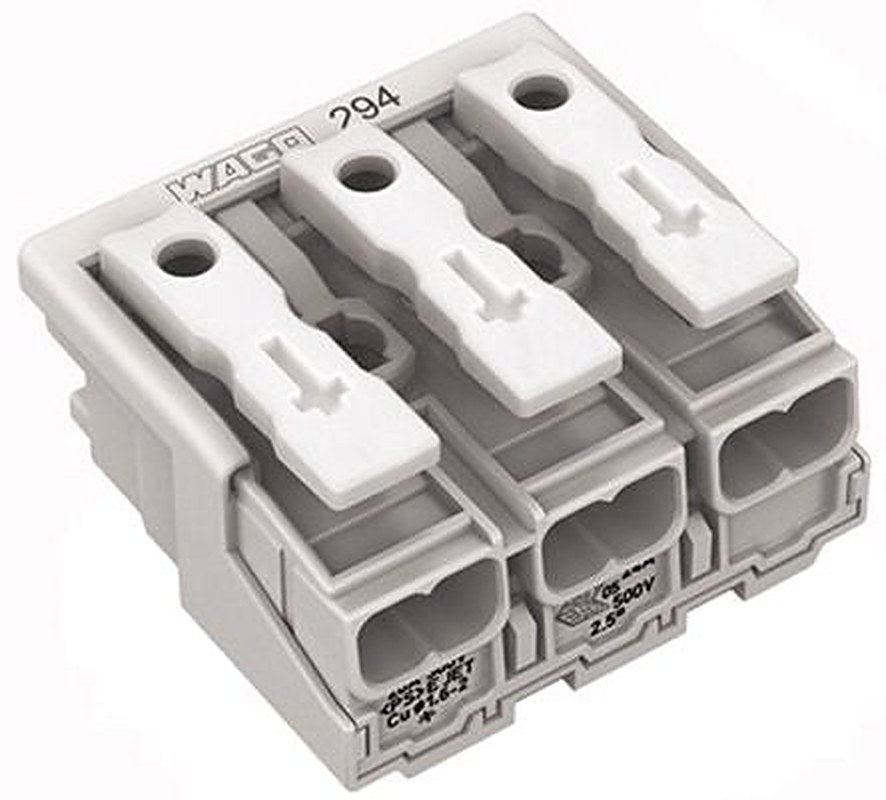 WAGO 294 Series Power Supply Connector Female Push-in, 3-Pole, 24A