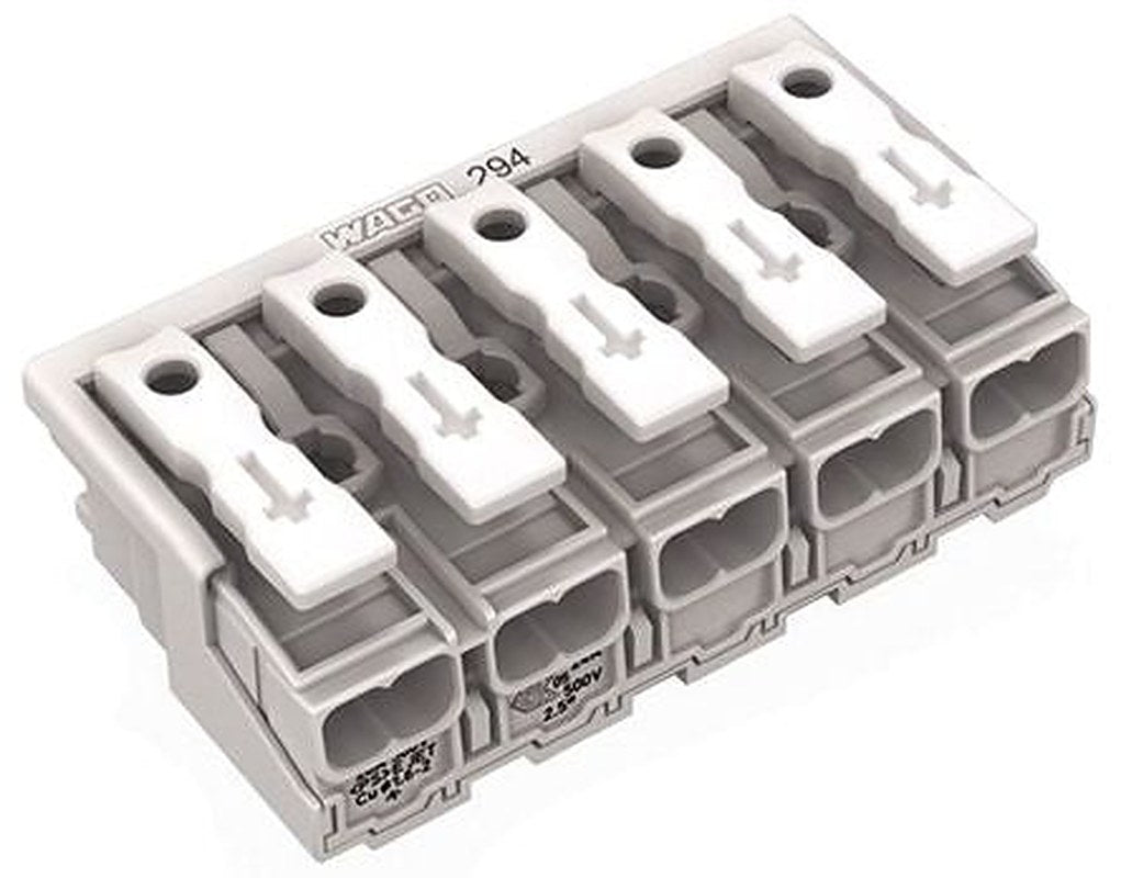 WAGO 294 Series Power Supply Connector Female Push-in, 5-Pole, 24A