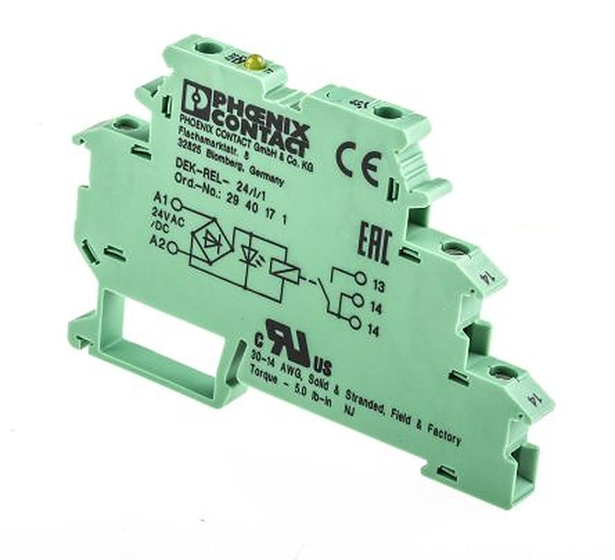 Phoenix Contact DIN Rail Interface Relay, 24V ac/dc Coil, 5A, SPST