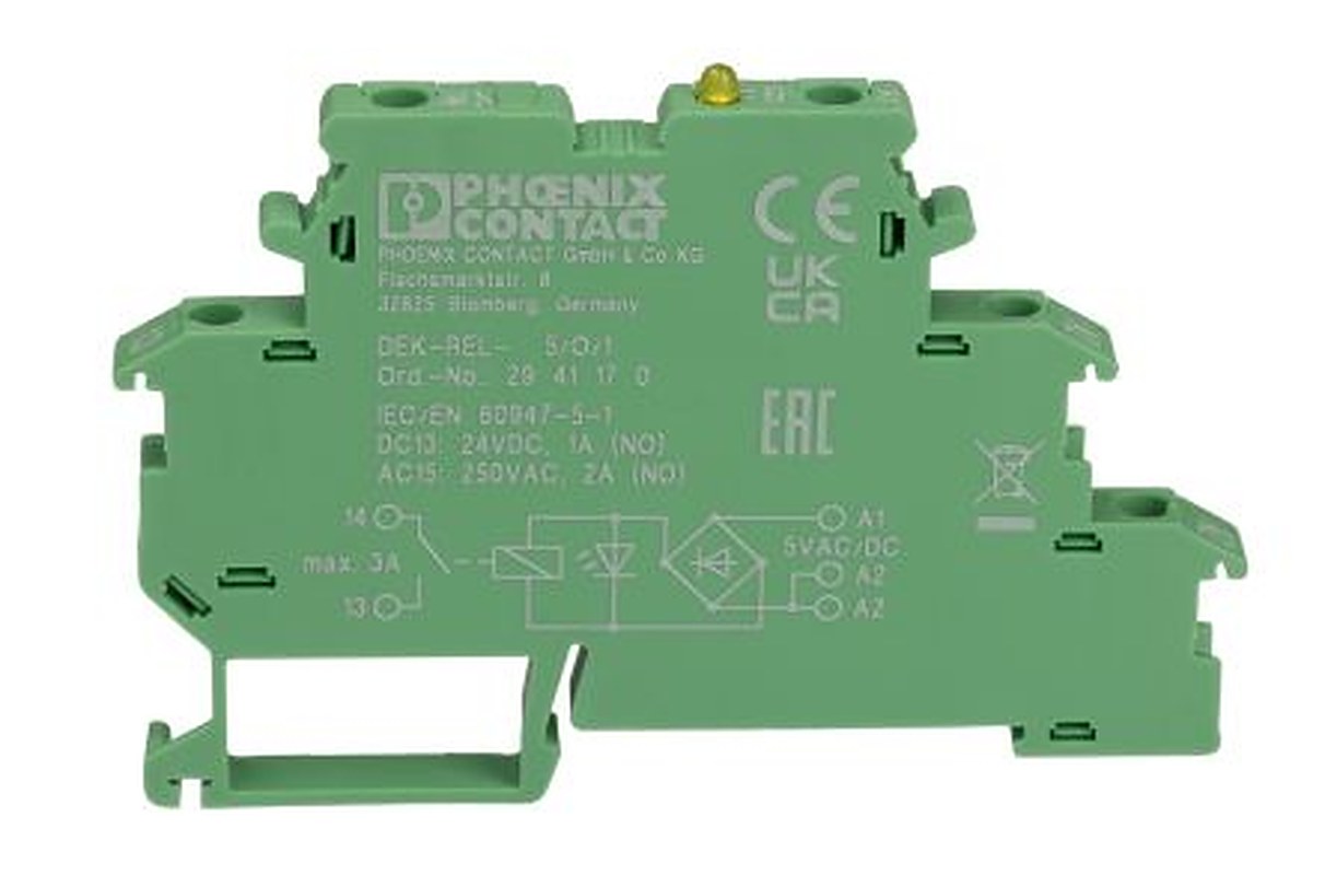 Phoenix Contact DIN Rail Interface Relay, 5V ac/dc Coil, 5A, SPST