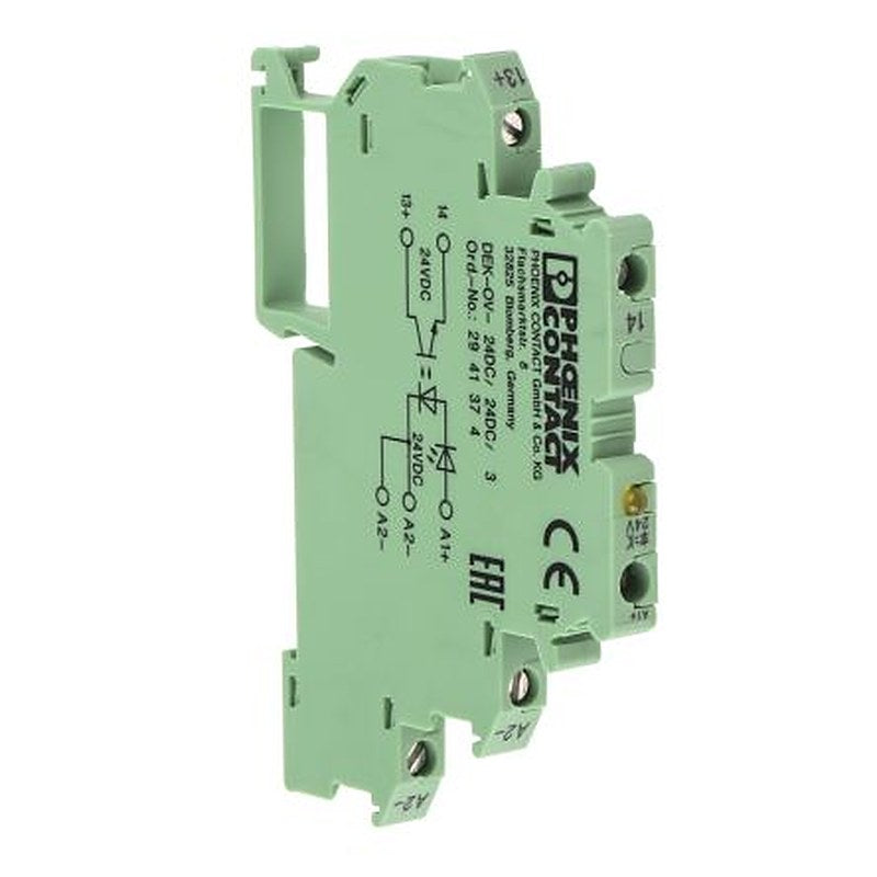 Phoenix Contact DEK-OV- 24DC/24DC/3 Series Solid State Relay, DIN Rail Mount, 300 V Load, 300V Control