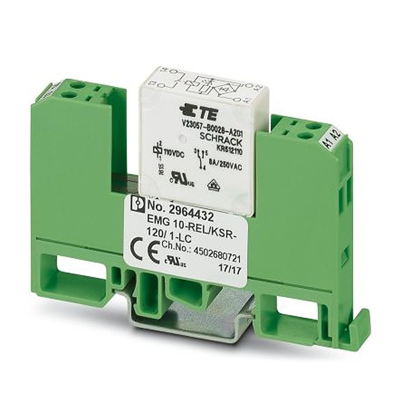 Phoenix Contact EMG Series Relay Module, DIN Rail, 120V Coil, SPST, 5mA