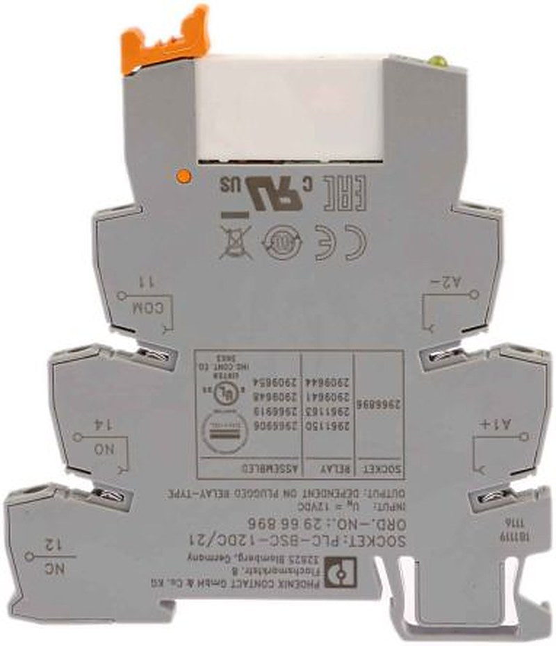 Phoenix Contact PLC-RSC-12DC/21 Series Interface Relay, DIN Rail, 12V dc Coil, SPDT, 15.3mA