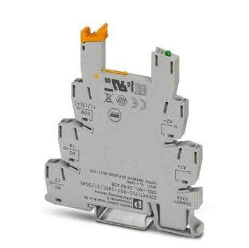Phoenix Contact PLC-INTERFACE 1 Way 24V dc DIN Rail Relay Socket, for use with Plug-on electromechanical or solid-state