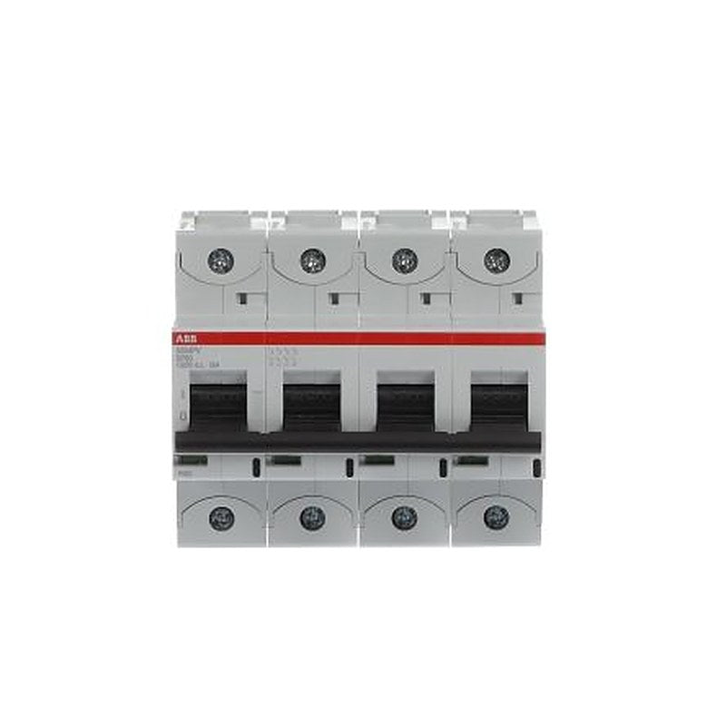 ABB S800PV S800PV Miniature Circuit Breaker, 4-Pole, 80A, Type B, 1500 V dc DC, 5 kA Breaking Capacity