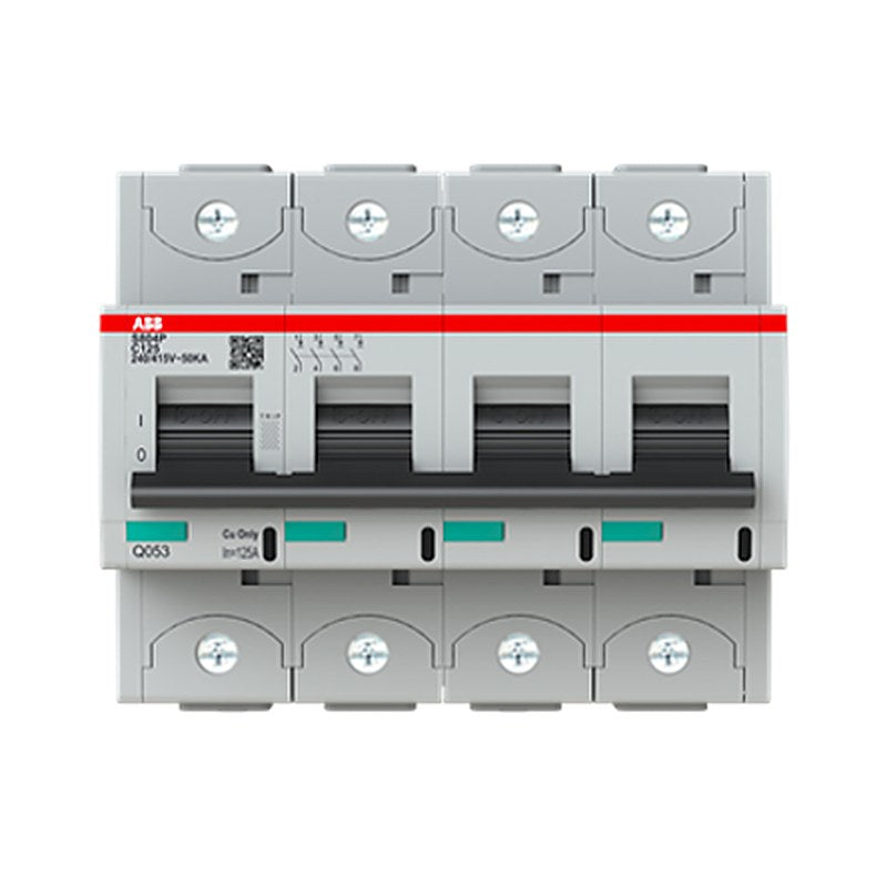 ABB S800 2CC Circuit Breaker, 4-Pole, 125A, Type C, 690V AC, 500 V DC, 40 kA Breaking Capacity