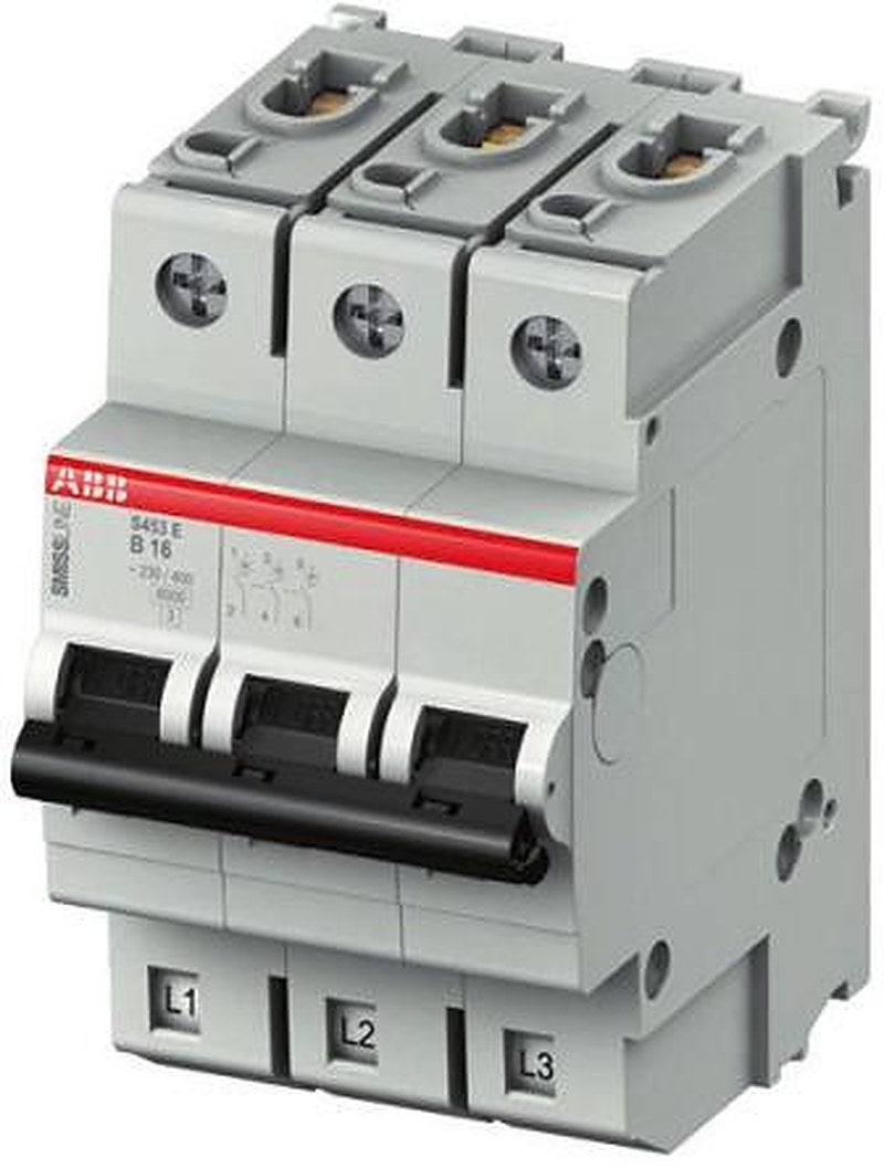 ABB SMISSLINE TP S403 Miniature Circuit Breaker, 3-Pole, 6A, Type B, 400V ac AC, 6 kA Breaking Capacity