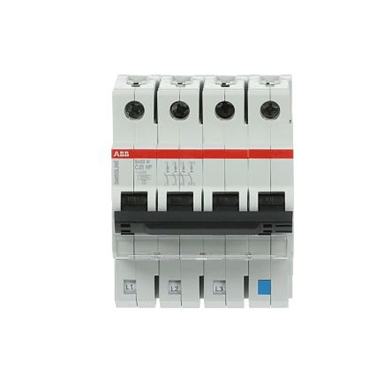 ABB S403M Miniature Circuit Breaker, 4-Pole, 25A, Type C, 440V ac AC, 12 V dc DC, 15 kA Breaking Capacity