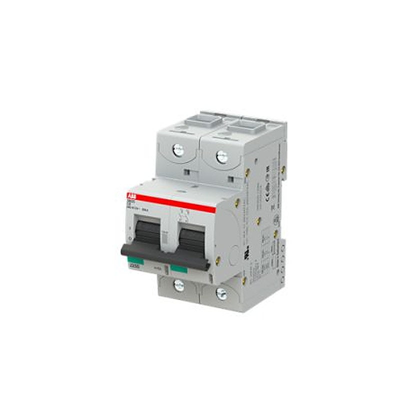 ABB S802S S802S Miniature Circuit Breaker, 2-Pole, 8A, Type C, 690V ac AC, 50 kA Breaking Capacity