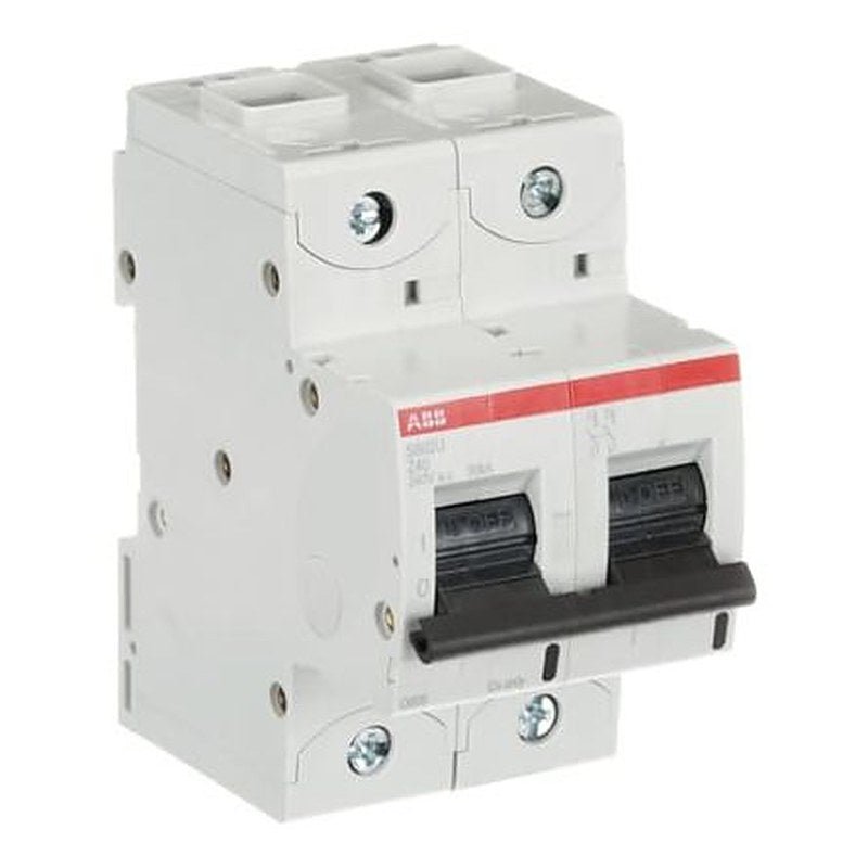 ABB S800U Miniature Circuit Breaker, 2-Pole, 40A, Type Z, 240V ac AC, 50 kA Breaking Capacity