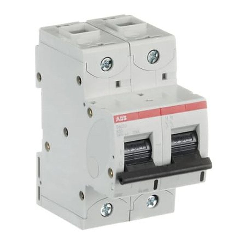 ABB S800U Miniature Circuit Breaker, 2-Pole, 50A, Type K, 240V ac AC, 50 kA Breaking Capacity