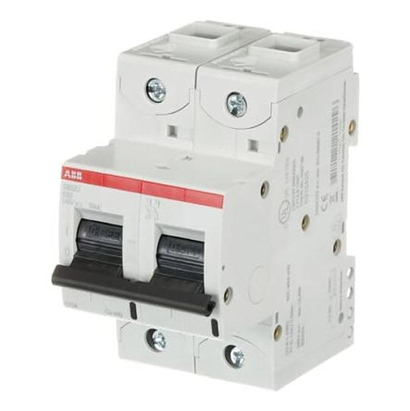 ABB S800U Miniature Circuit Breaker, 2-Pole, 60A, Type K, 240V ac AC, 50 kA Breaking Capacity
