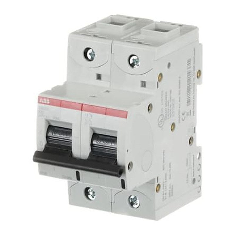 ABB S800U Miniature Circuit Breaker, 2-Pole, 80A, Type K, 240V ac AC, 50 kA Breaking Capacity