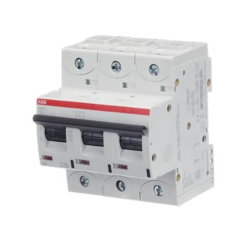 ABB S800S Miniature Circuit Breaker, 3-Pole, 25A, Type K, 240V ac AC, 50 kA Breaking Capacity