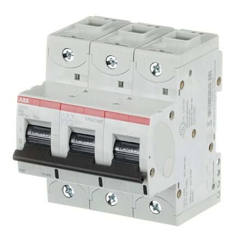 ABB S800U Miniature Circuit Breaker, 3-Pole, 60A, Type K, 240V ac AC, 50 kA Breaking Capacity