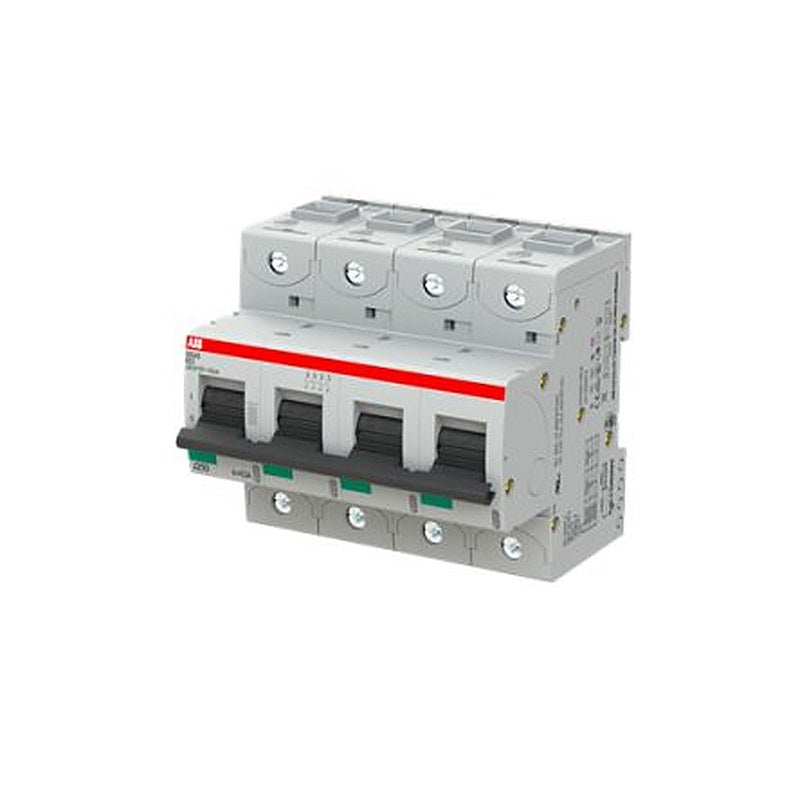 ABB S800S Miniature Circuit Breaker, 4-Pole, 63A, Type K, 240V ac AC, 50 kA Breaking Capacity