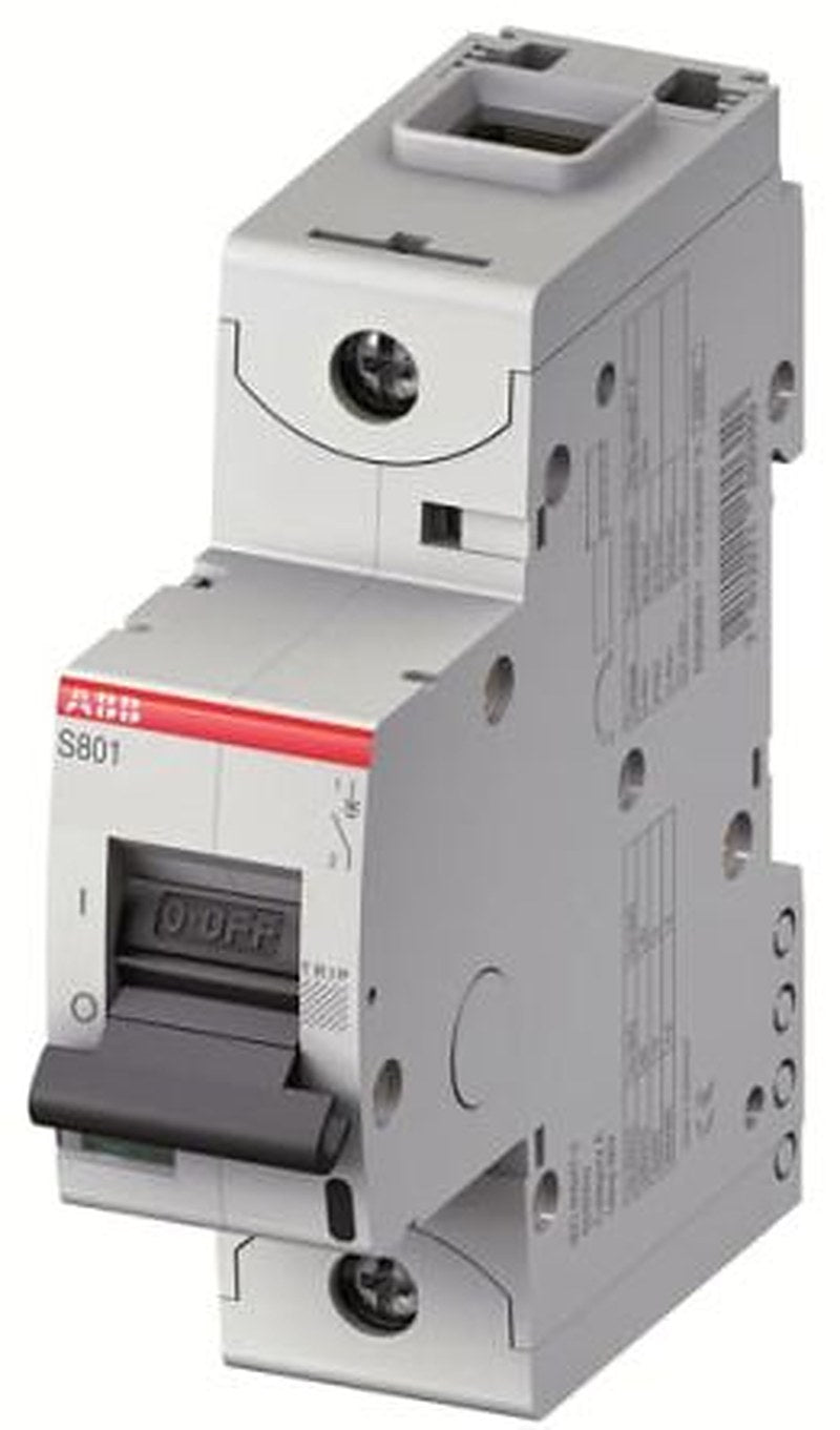 ABB S801N Miniature Circuit Breaker, 1-Pole, 10A, Type B, 400V ac AC, 36 kA Breaking Capacity