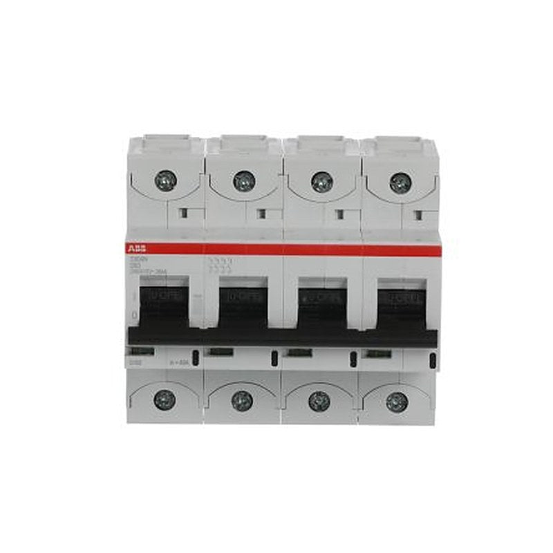 ABB S804N Miniature Circuit Breaker, 4-Pole, 63A, Type D, 690V ac AC, 36 kA Breaking Capacity