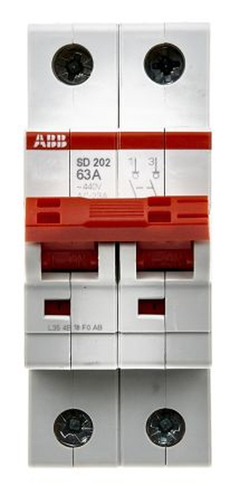 ABB 2-Pole DIN Rail Isolator Switch -, IP20, IP40, 63A