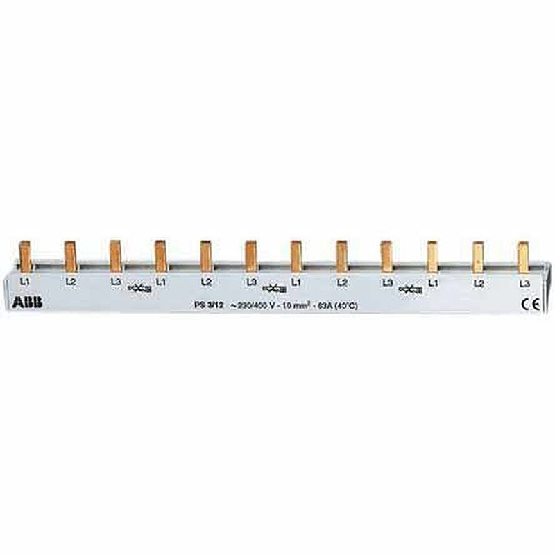 ABB PS3 PS 3 Phase Busbar, 400 V ac, 16 mm Pitch