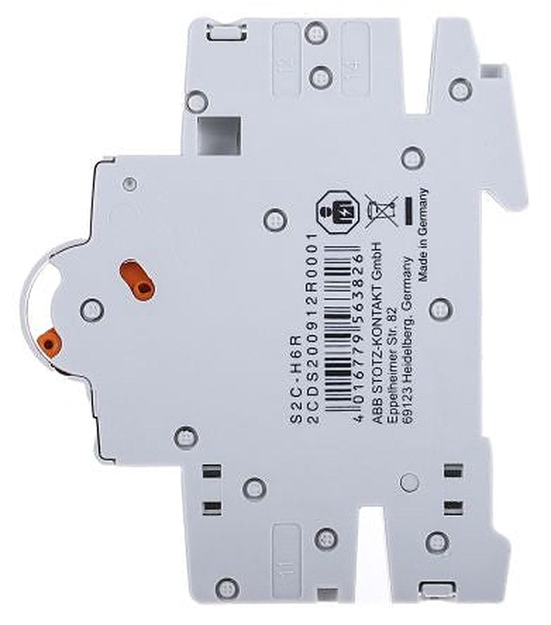 ABB Auxiliary Contact, 2 Contact, 1 NO/1 NC, SN201, DIN Rail, 6 A, 230V, 2CDS200912R0001 S2C-H6R