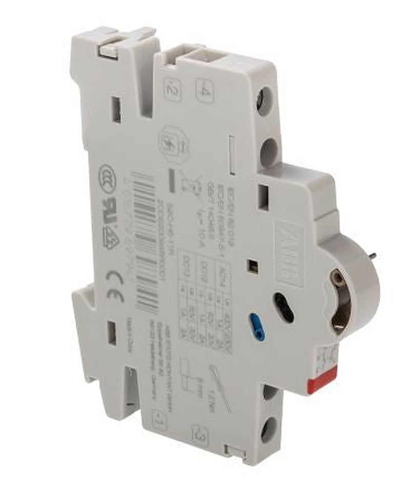 ABB Auxiliary Contact, 2 Contact, NO/NC, S2C, Side, 2CDS200946R0001 S2C-H6-11R