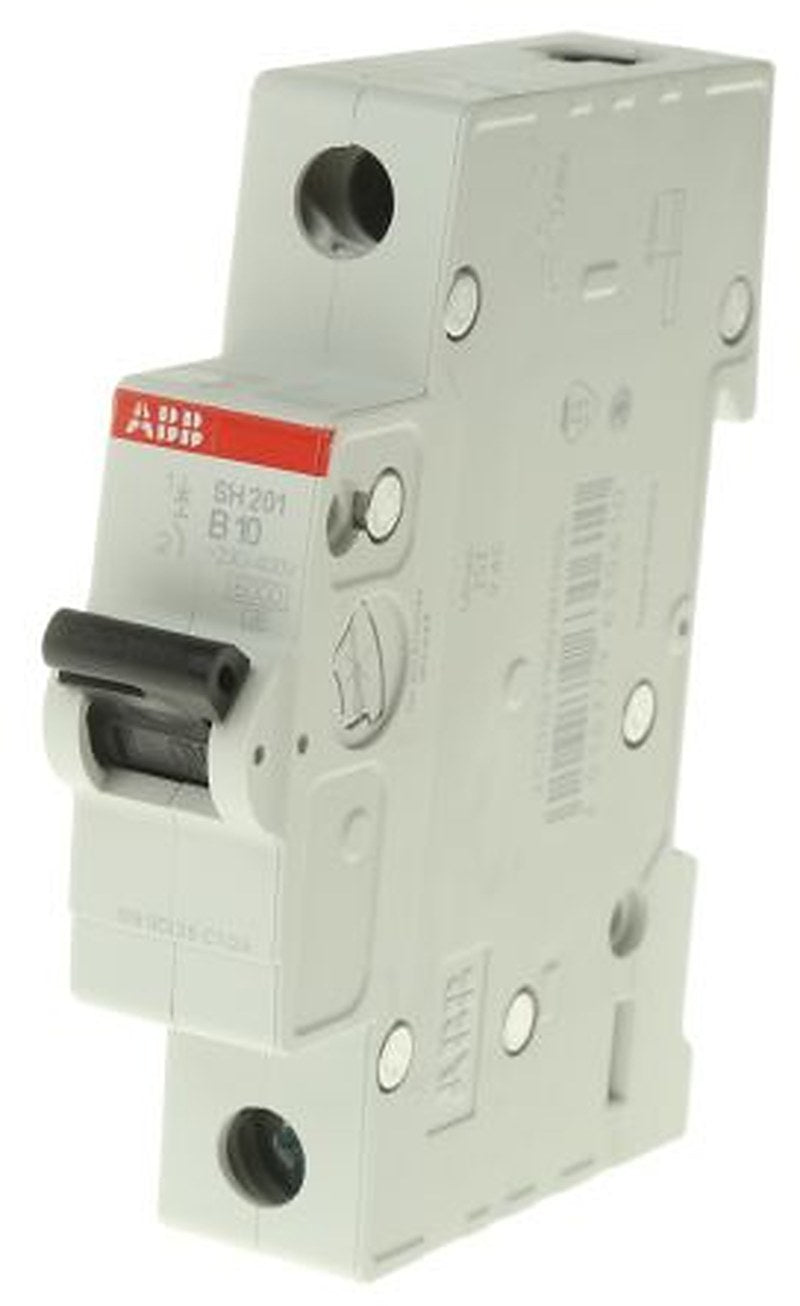 ABB ComPact Home SH200 Miniature Circuit Breaker, 1-Pole, 10A, Type B, 440V ac AC, 60 V dc DC, 6 kA Breaking Capacity