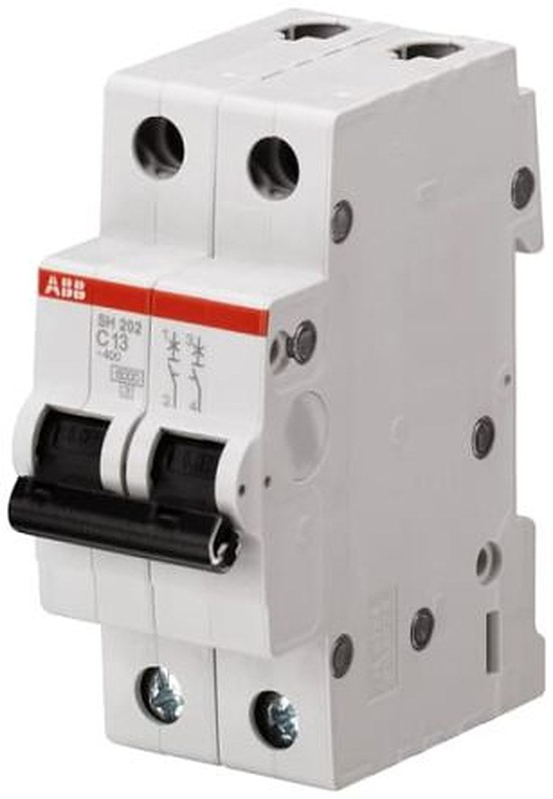 ABB ComPact Home SH200 Miniature Circuit Breaker, 2-Pole, 6A, Type C, 440V ac AC, 6 kA Breaking Capacity