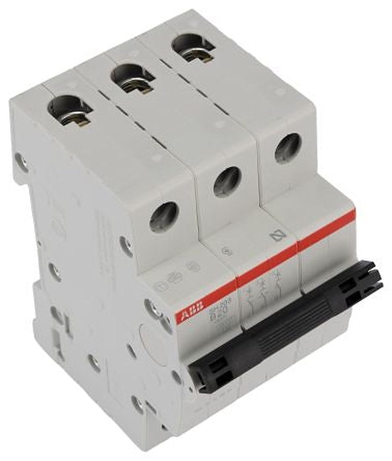 ABB ComPact Home SH200 Miniature Circuit Breaker, 3-Pole, 20A, Type B, 440V ac AC, 6 kA Breaking Capacity
