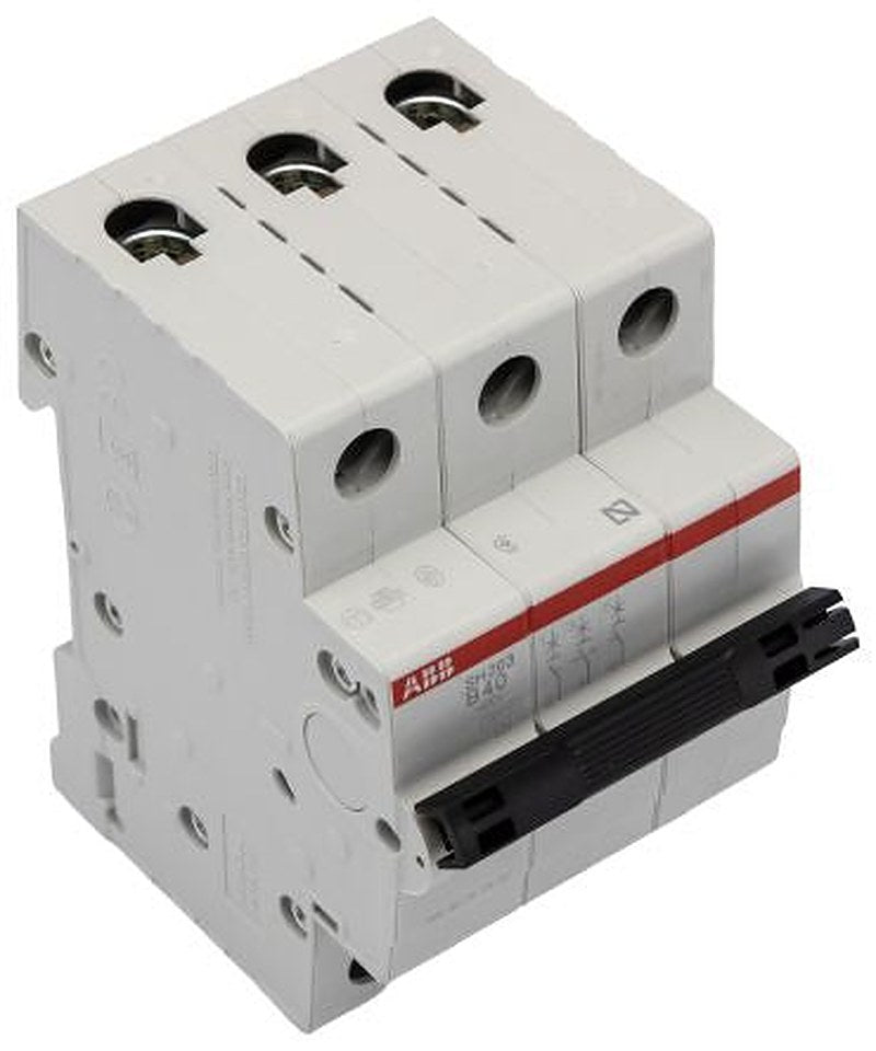 ABB ComPact Home SH200 Miniature Circuit Breaker, 3-Pole, 40A, Type B, 440V ac AC, 6 kA Breaking Capacity
