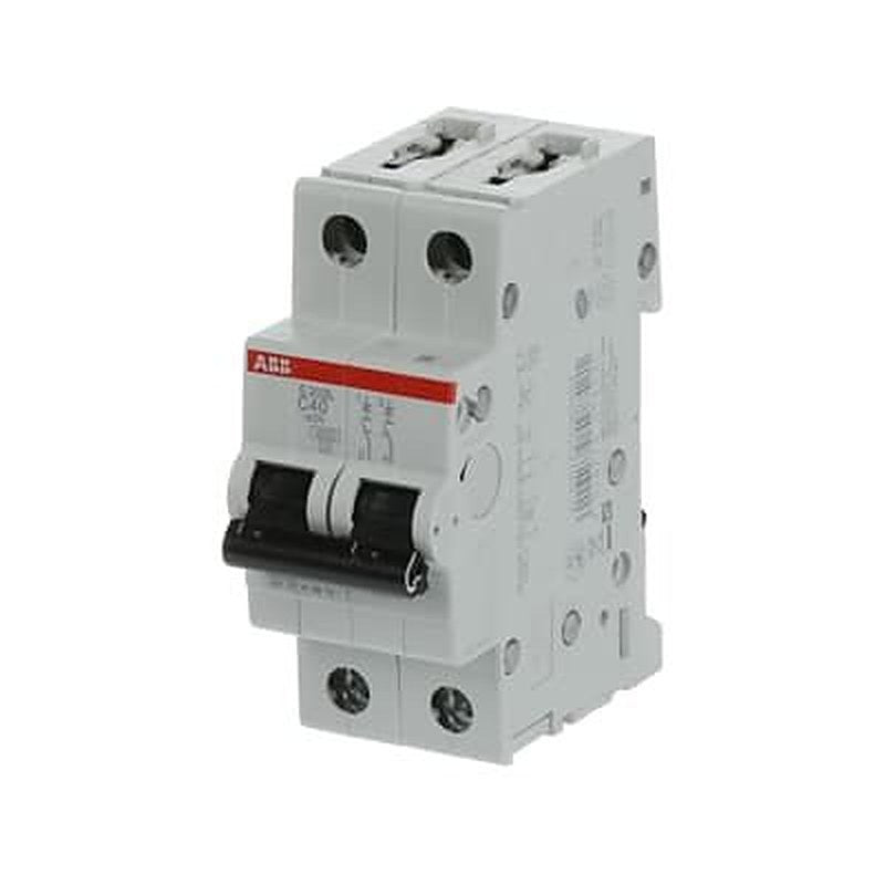 ABB S202L Miniature Circuit Breaker, 2-Pole, 40A, Type C, 400V ac AC, 6 kA Breaking Capacity