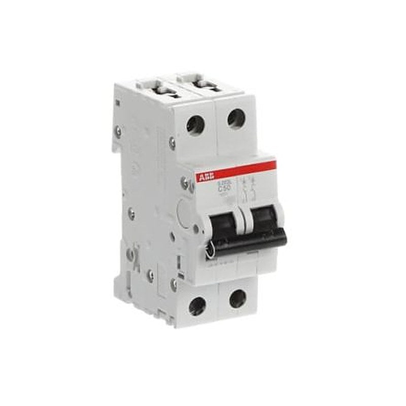ABB S202L Miniature Circuit Breaker, 2-Pole, 50A, Type C, 400V ac AC, 6 kA Breaking Capacity
