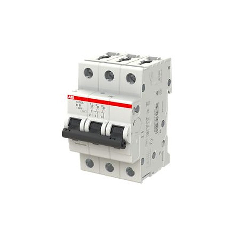 ABB S203L Miniature Circuit Breaker, 3-Pole, 6A, Type D, 400V ac AC, 6 kA Breaking Capacity