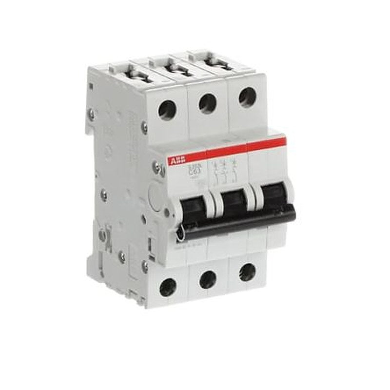 ABB S203L S203L Miniature Circuit Breaker, 3-Pole, 63A, Type C, 400V ac AC, 6 kA Breaking Capacity